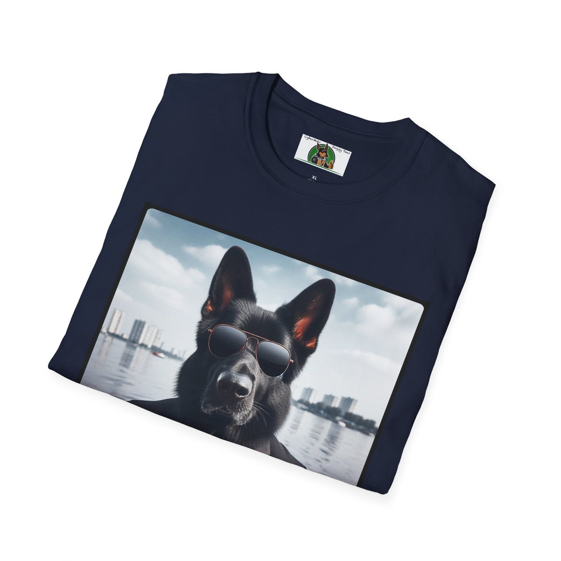 German Shepherd Agent Dog Single Image of Dog Unisex Softstyle T-Shirt T-Shirt Printify