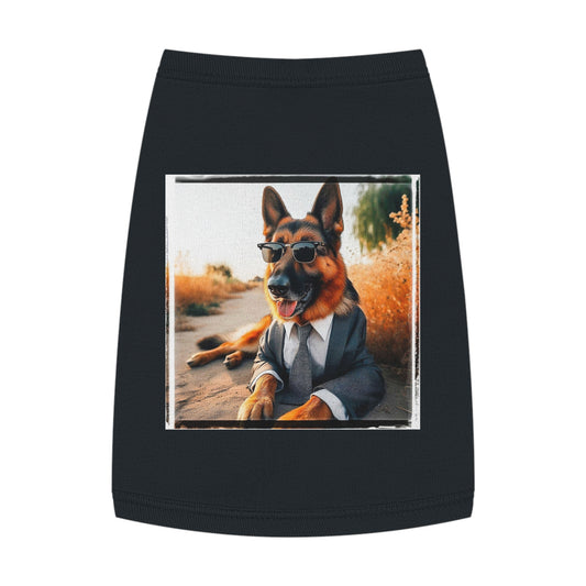 German Shepherd beach babe shirt Pets Printify M Black