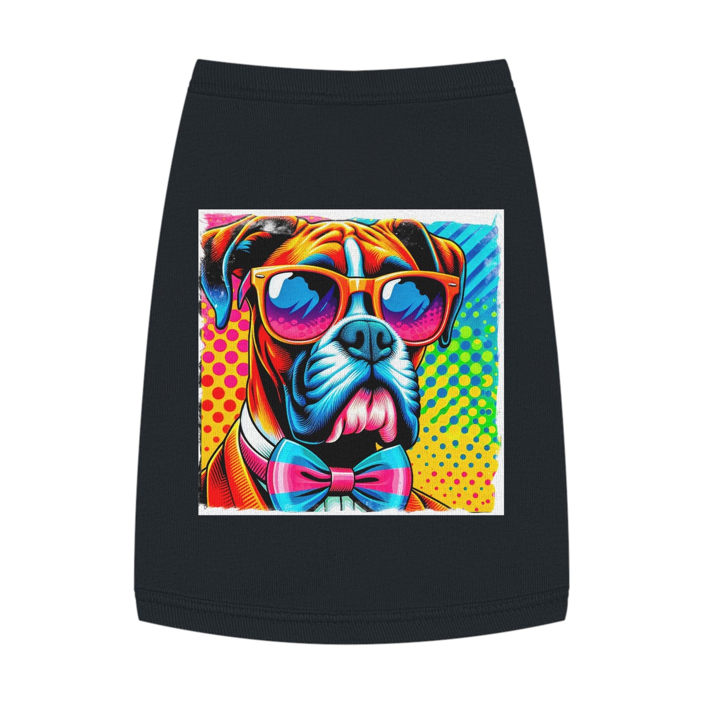 Pet Tank Top Boxer Pop Art Pets Printify M Black 