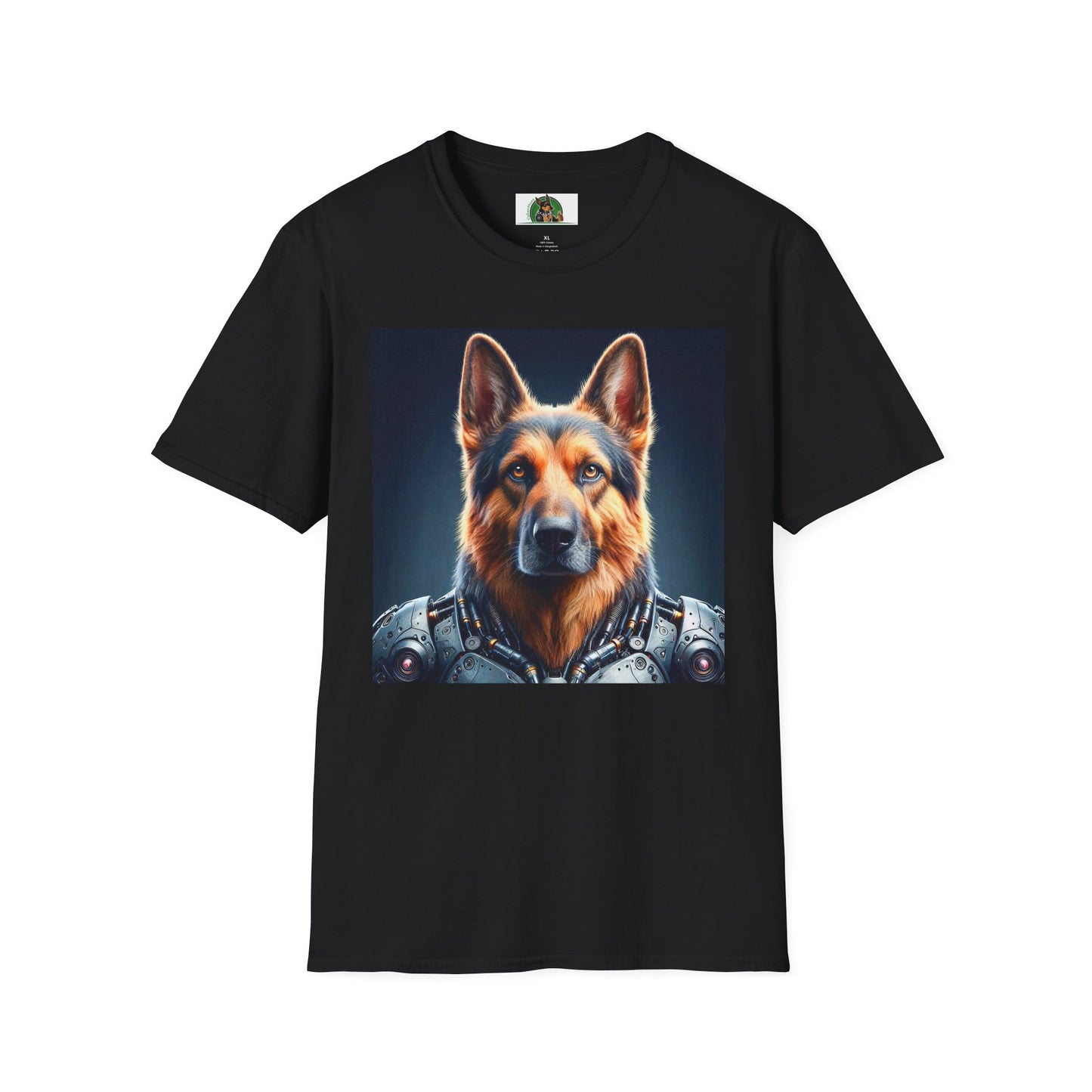 German Shepherd metal warrior shirt T-Shirt Printify Black S