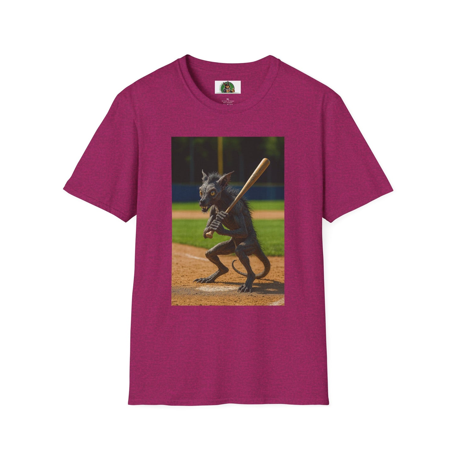 Sports Chupacabra Baseball Tee T-Shirt Printify Antique Heliconia S