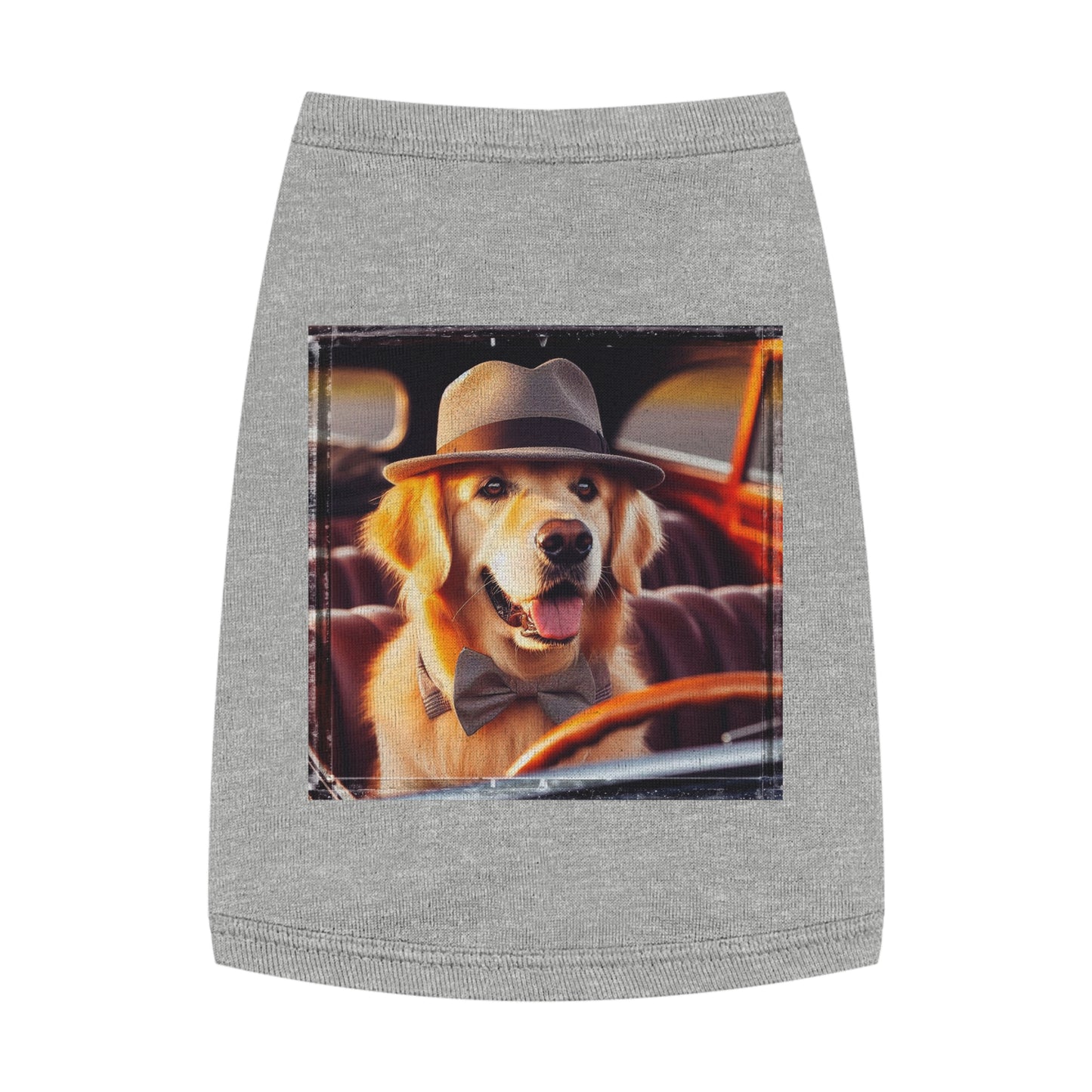 Golden Retriever pet tank top Pets Printify M Heather 