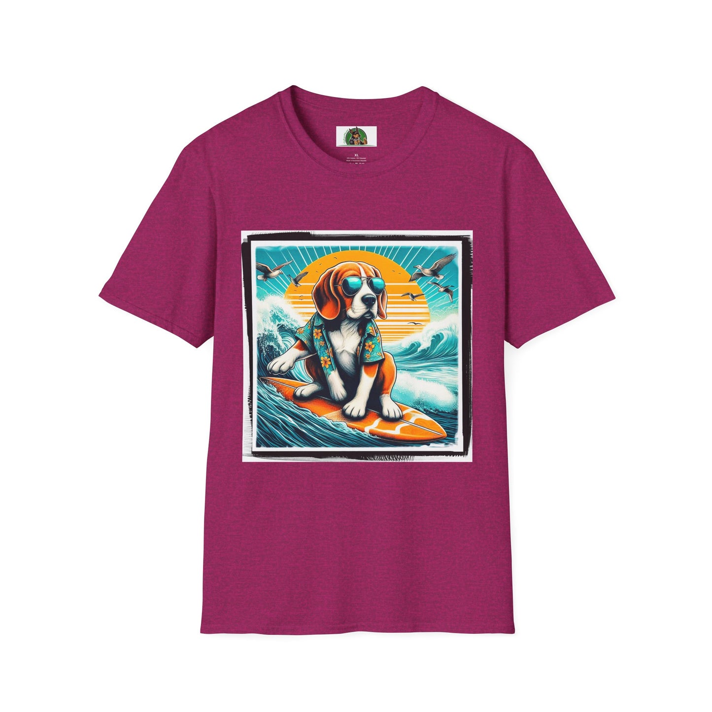 Beagle T-Shirt Printify S Antique Heliconia 