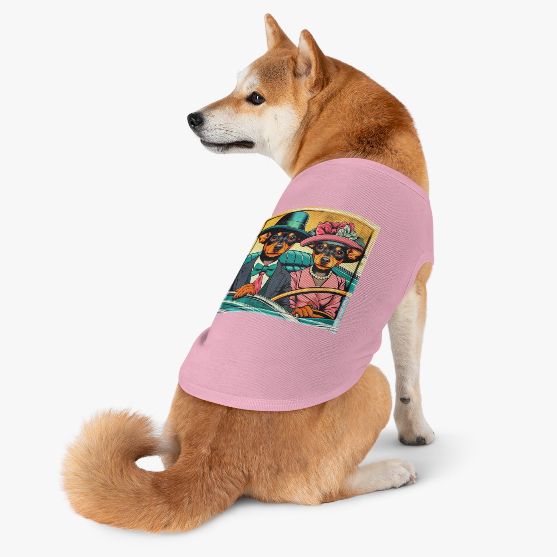 Wacky Dog Tank Top - Min Pin Tank Tops Pets Printify   