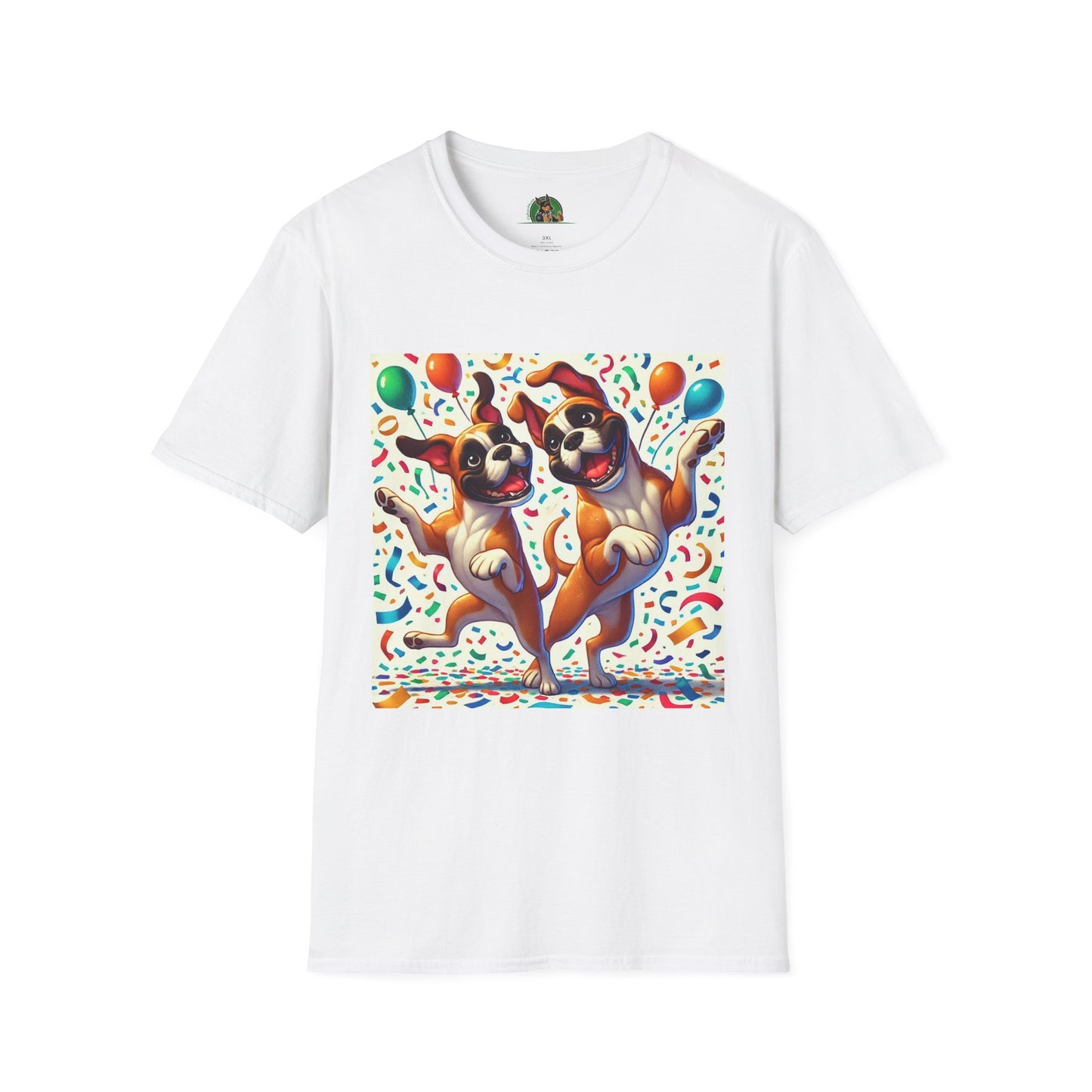 Boxer Dancing Dog T-Shirt - Fun and Playful Unisex Tee T-Shirt Printify XS White