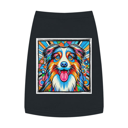 Pet Tank Top Australian Shepherd Pets Printify M Black 