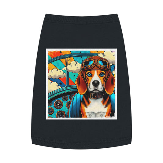 Pet Tank Top Beagle Pilot Pets Printify   