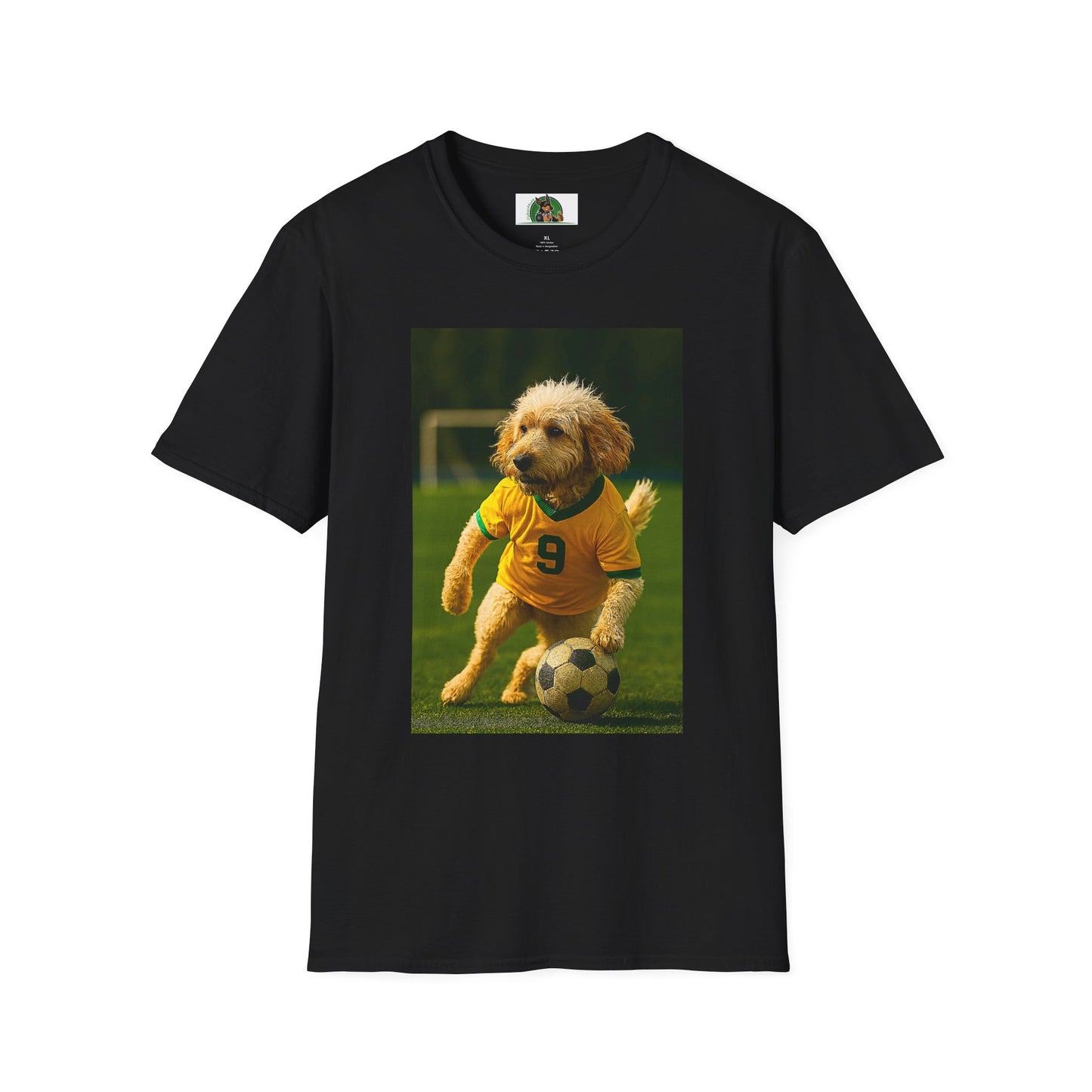 Sports Cockerpoo Soccer T-Shirt T-Shirt Printify Black XS