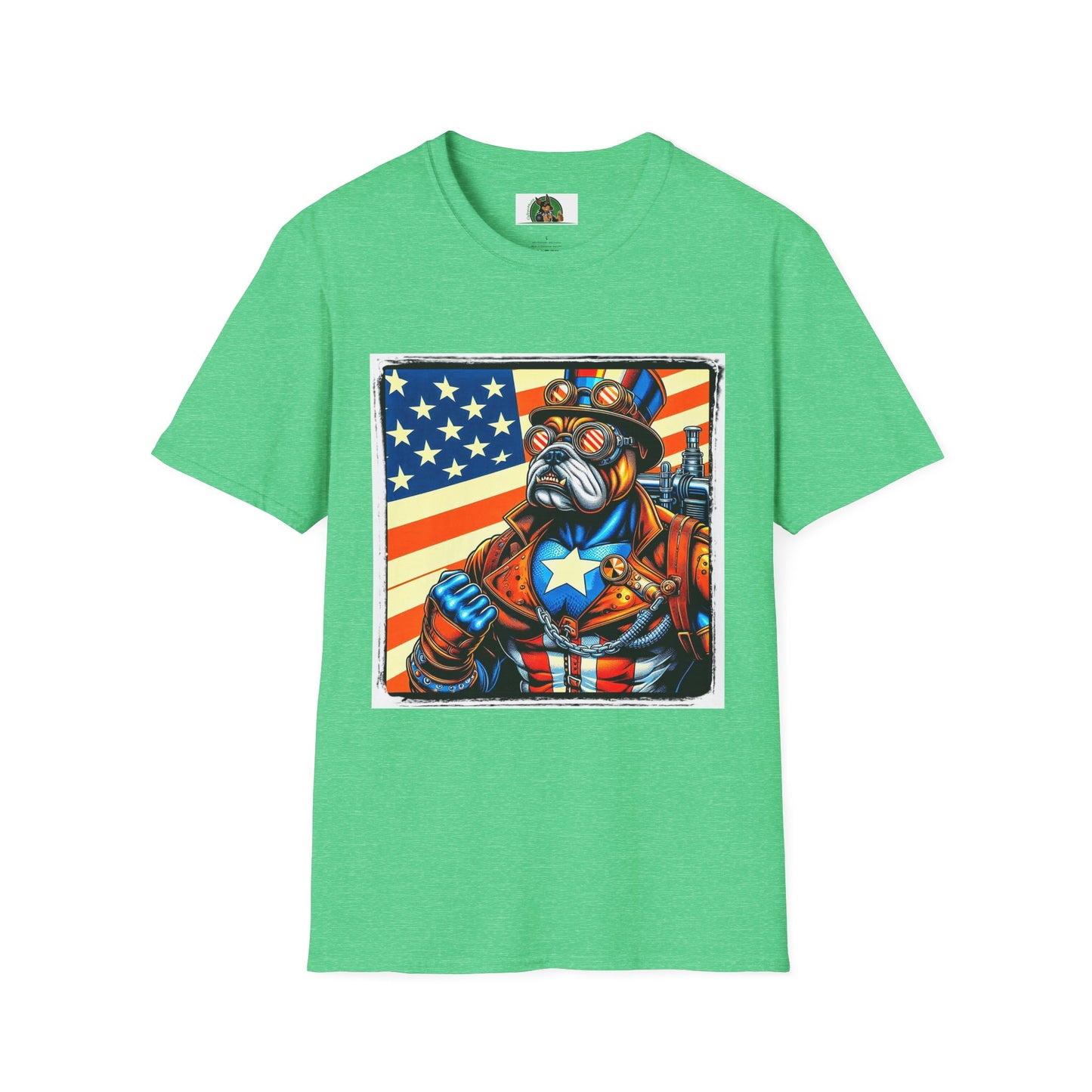 Bulldog T-Shirt Printify S Heather Irish Green 