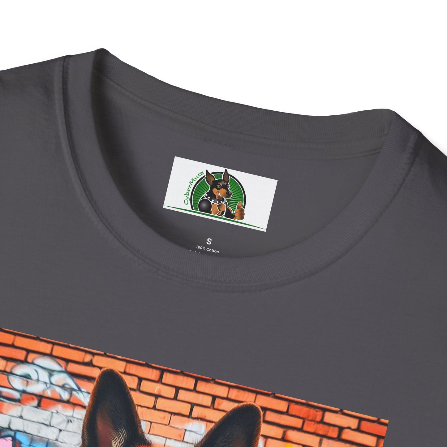 German Shepherd graffiti wall T-Shirt Printify