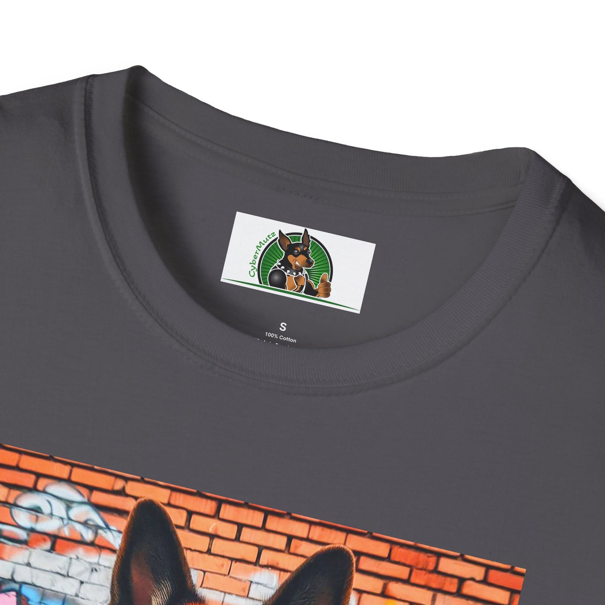 German Shepherd graffiti wall T-Shirt Printify