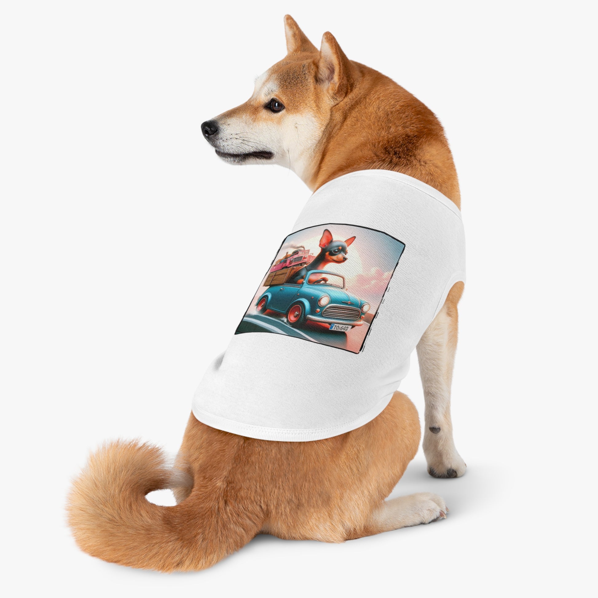 Wacky Dog Tank Top - Min Pin Tank Tops Pets Printify   