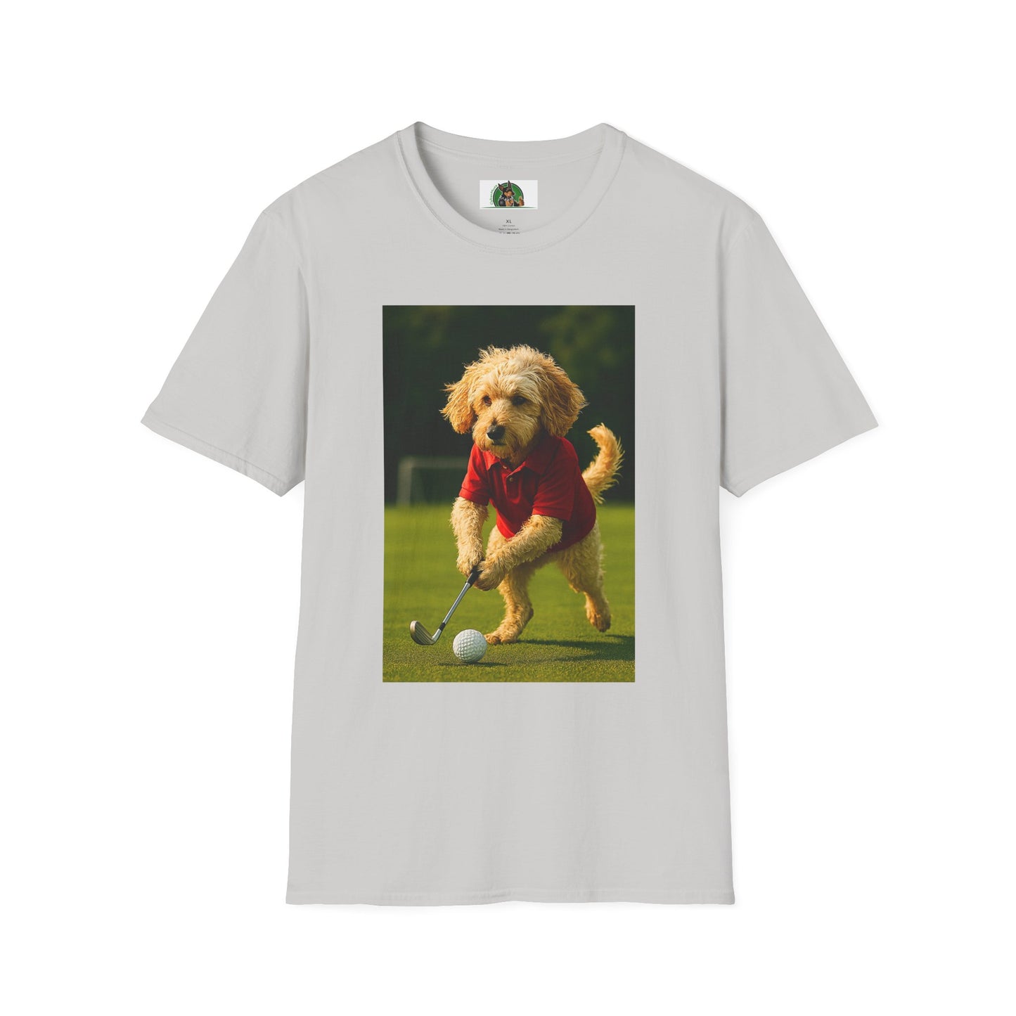 Sports Cockerpoo Golf T-Shirt T-Shirt Printify Ice Grey S