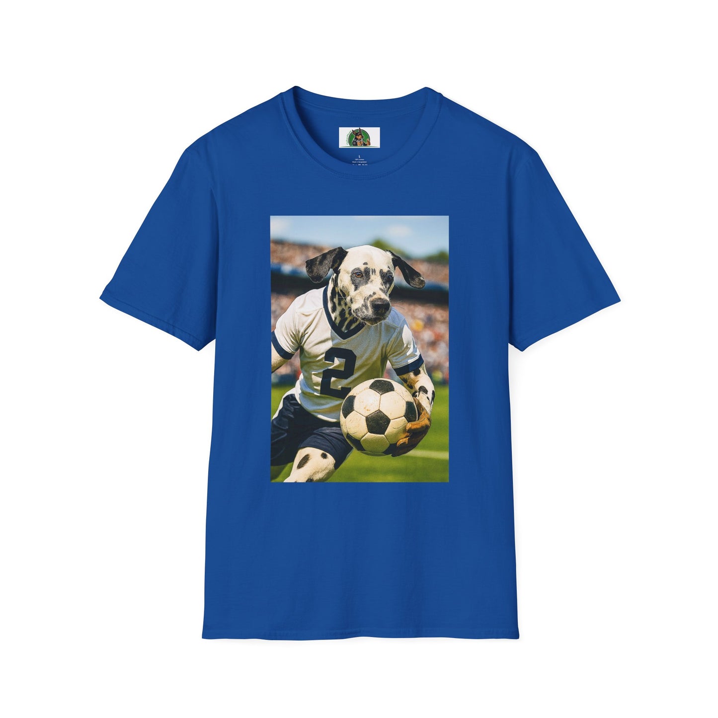 Sports Soccer Dalmatian Unisex T-Shirt T-Shirt Printify Royal XS