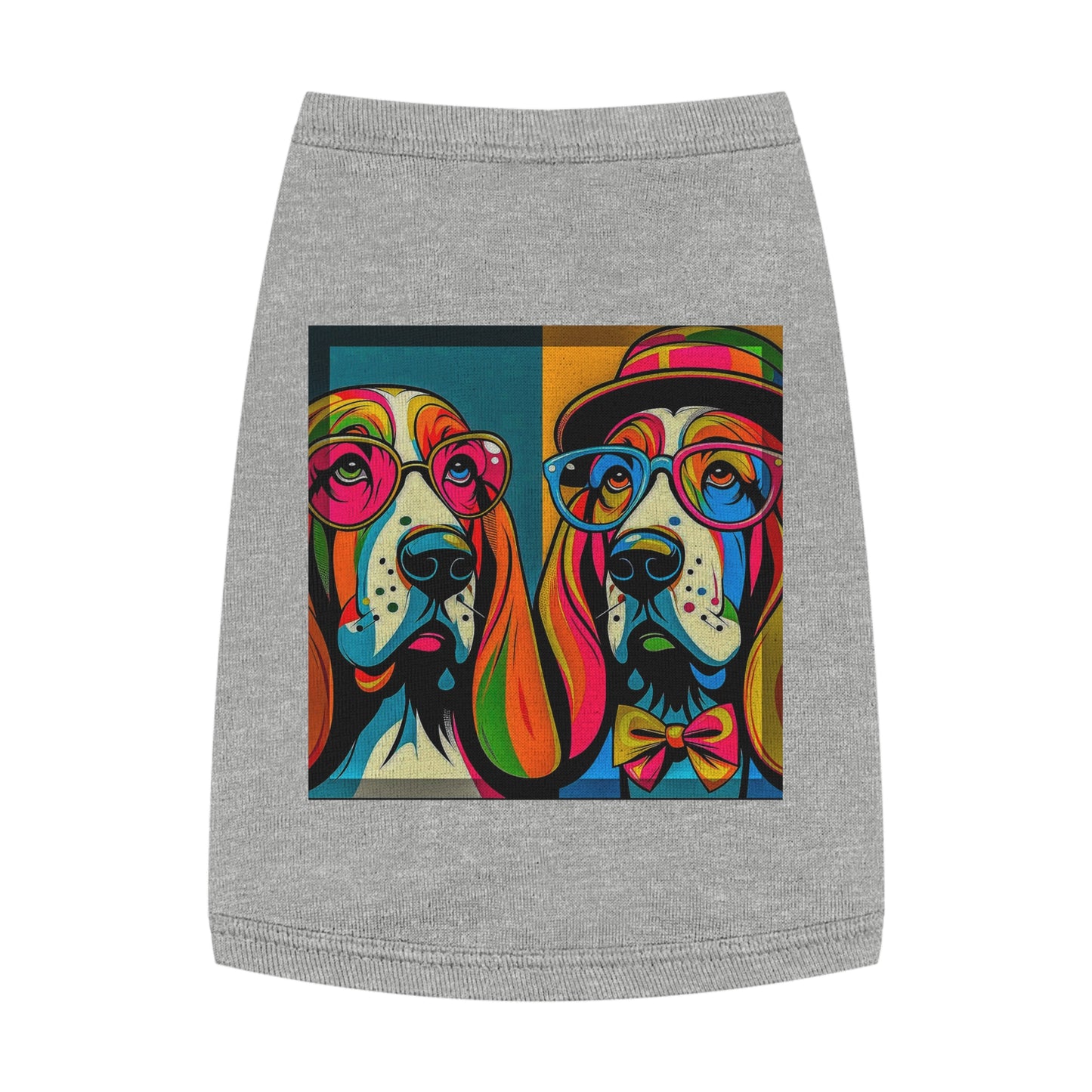 Pet Tank Top Basset Hound Pets Printify M Heather