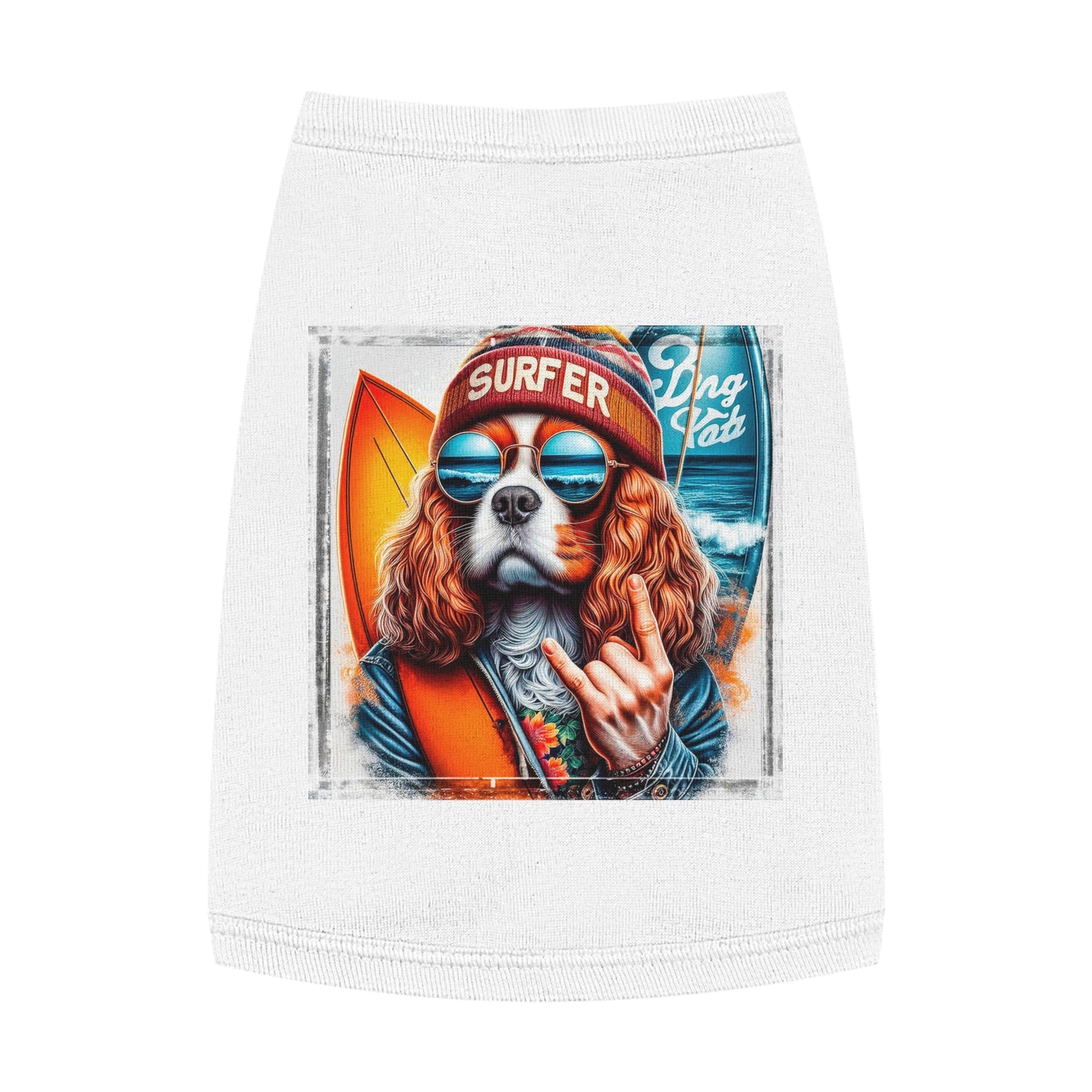 Pet Tank Top Cavalier King Charles Spaniel Pets Printify M White