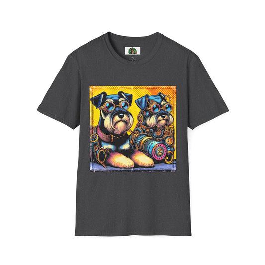 Miniature Schnauzer steam punk cuties shirt T-Shirt Printify XS Dark Heather