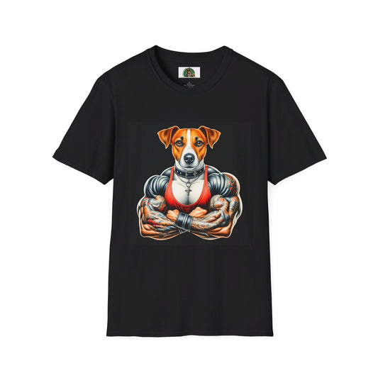 Jack Russell Buff Dog T-Shirt Printify S Black 