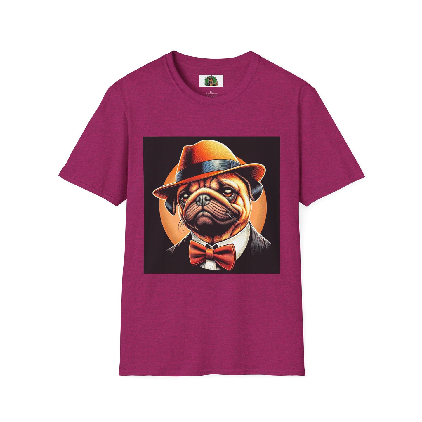 Pugs T-Shirt Printify S Antique Heliconia 