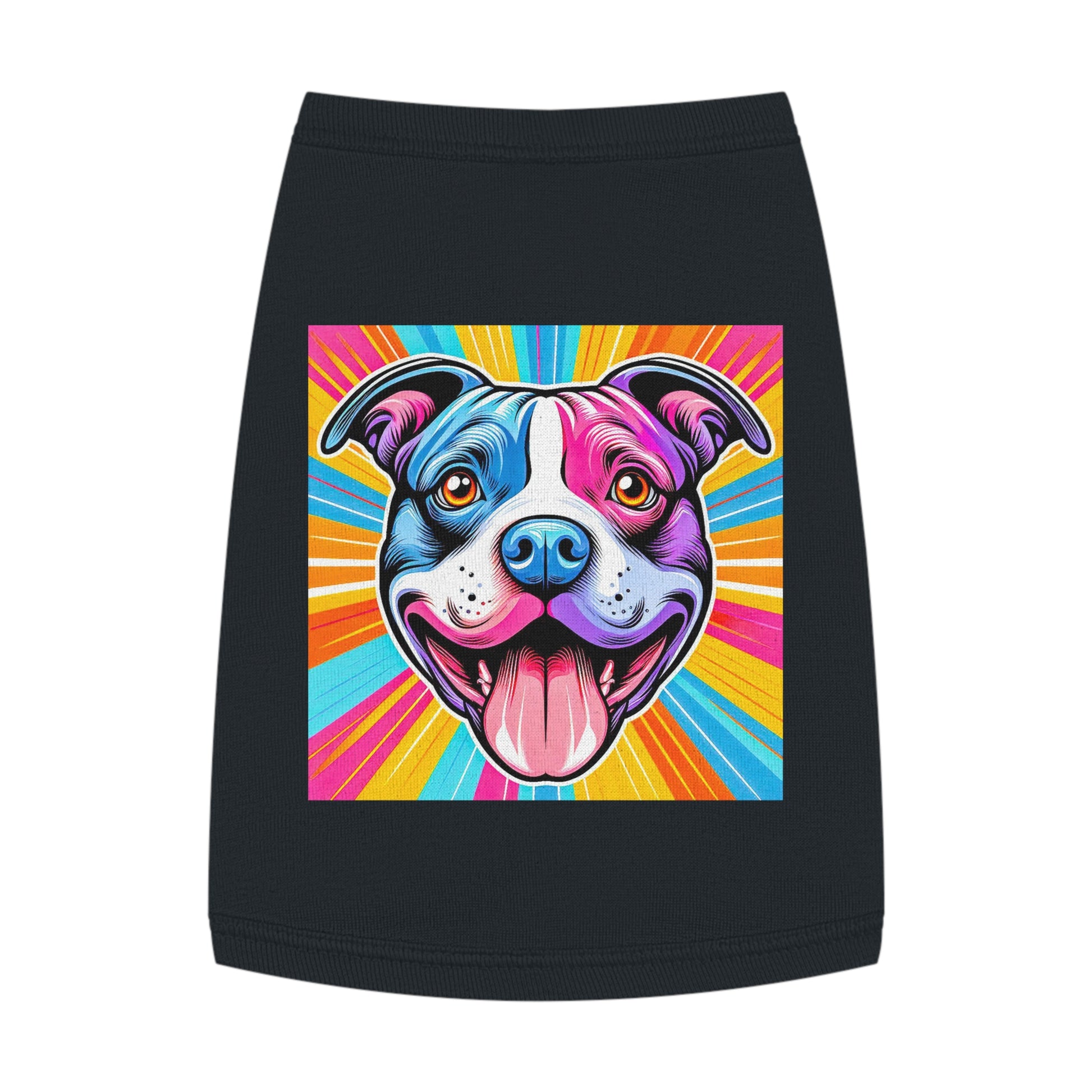 Pet Tank Top Pit Bull Pets Printify M Black