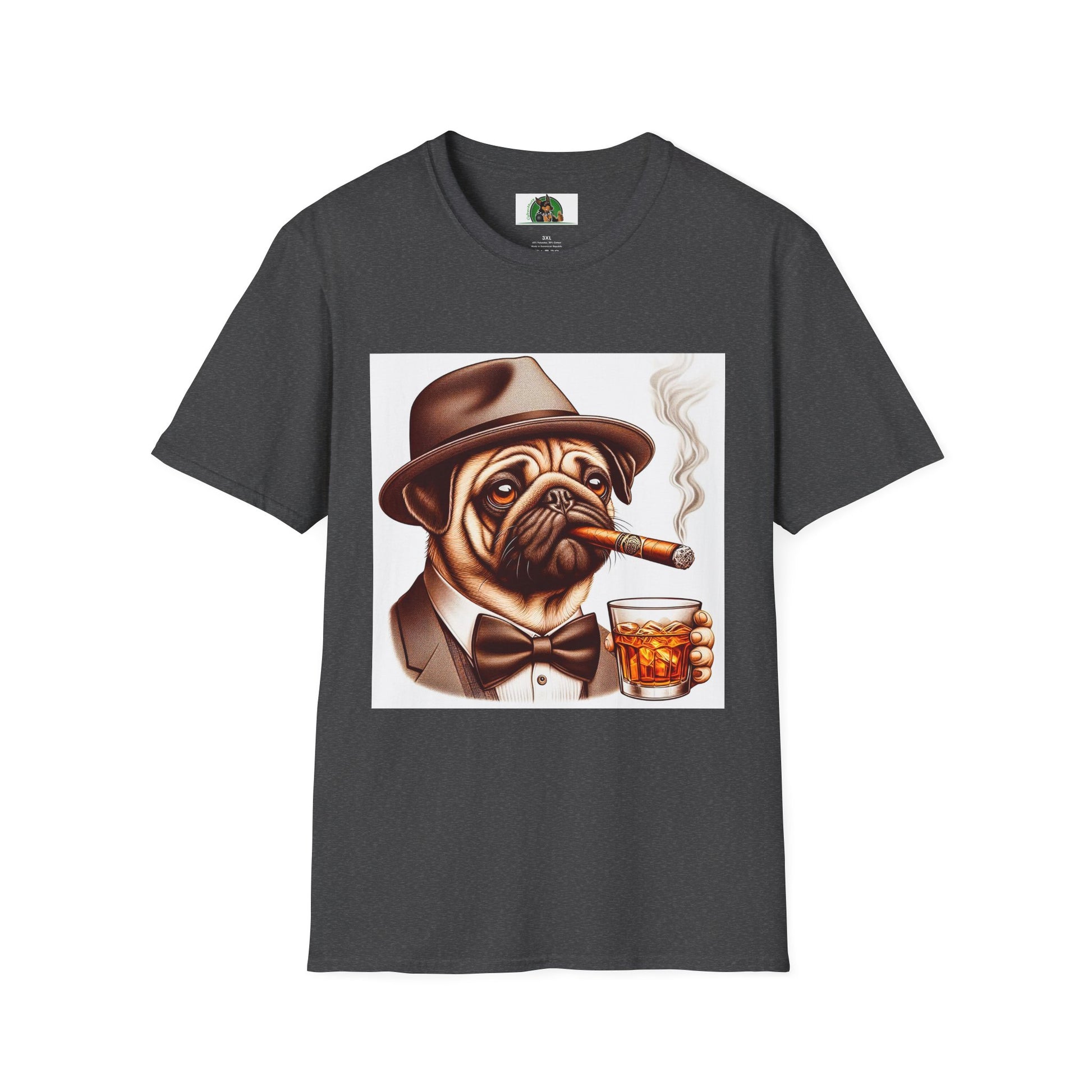 Pugs T-Shirt Printify XS Dark Heather 