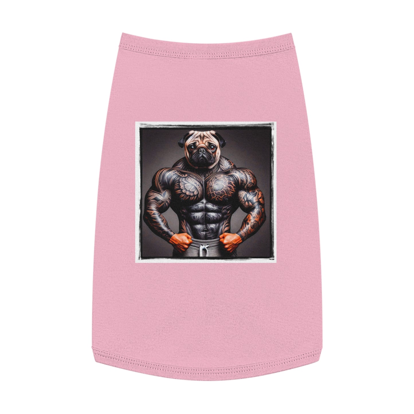 Pet Tank Top Pug Pets Printify L Pink 