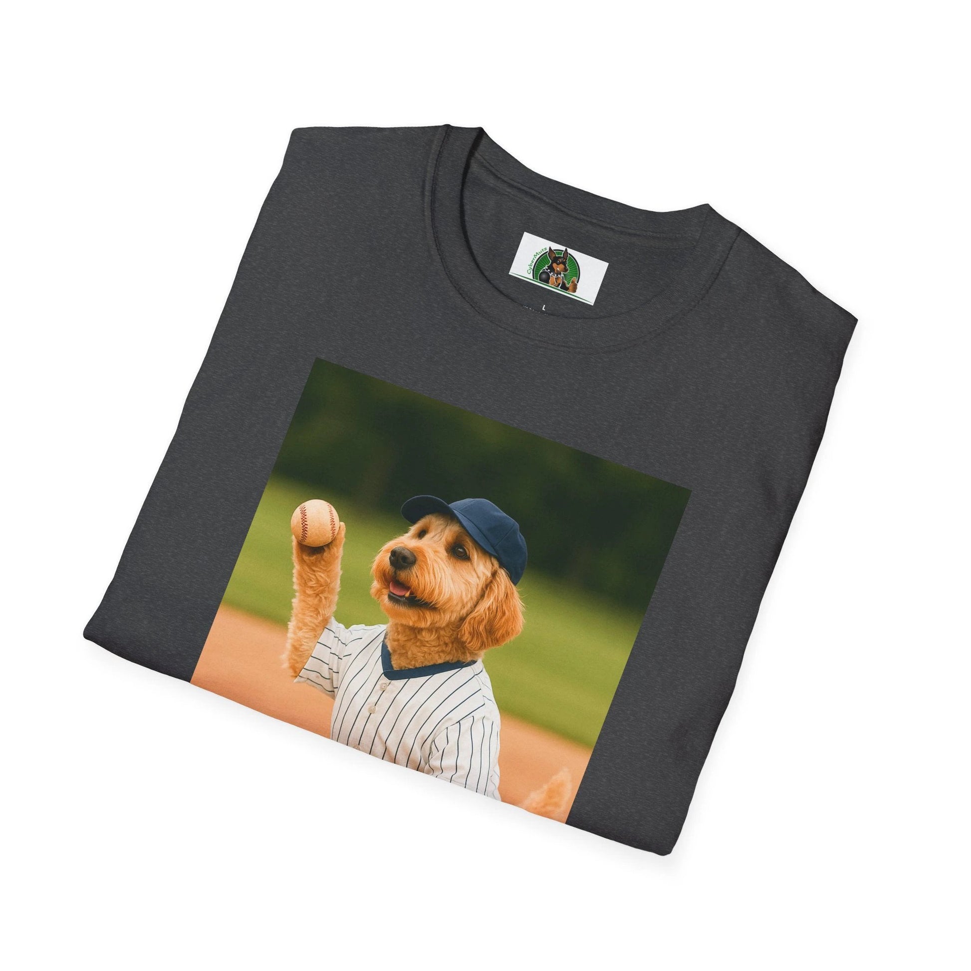 Sports Golden doodle Playing Baseball T-Shirt T-Shirt Printify