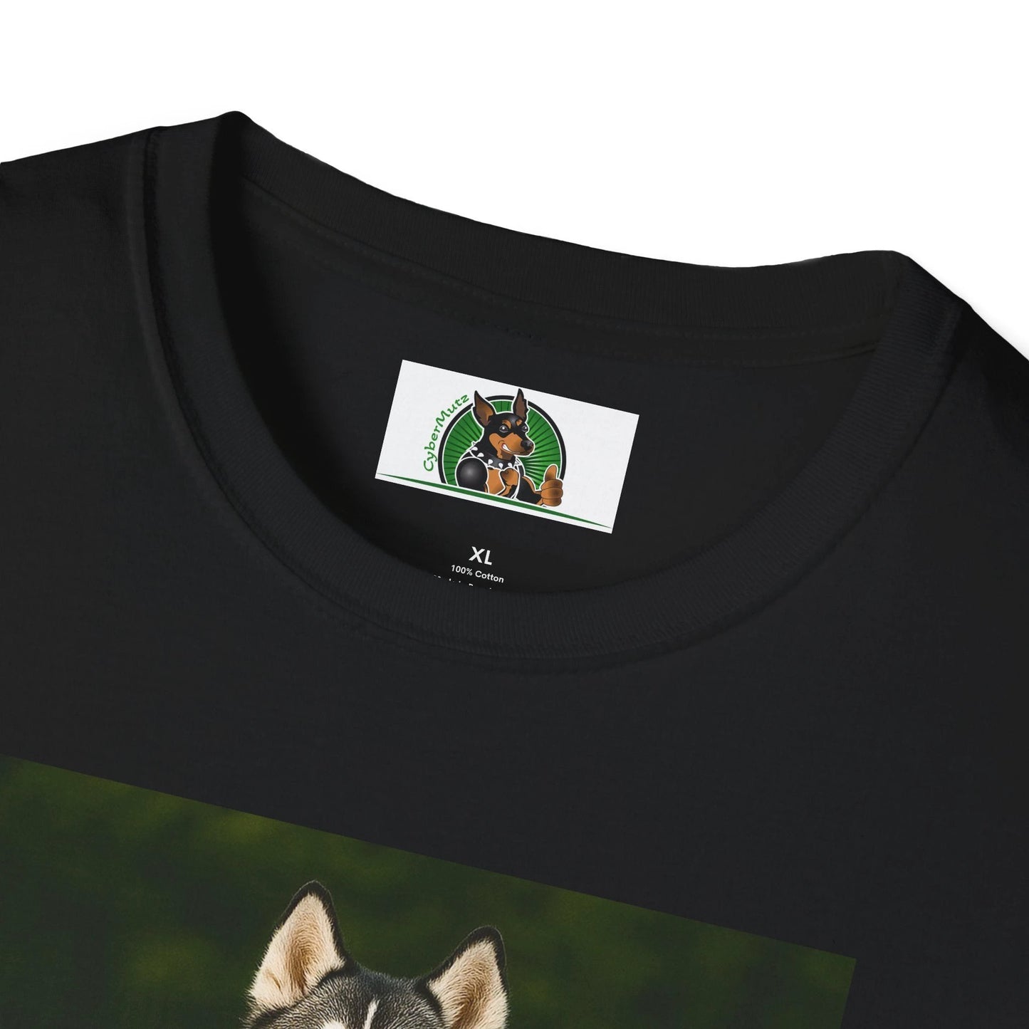 Husky Football T-Shirt — Sports Dog Tee T-Shirt Printify