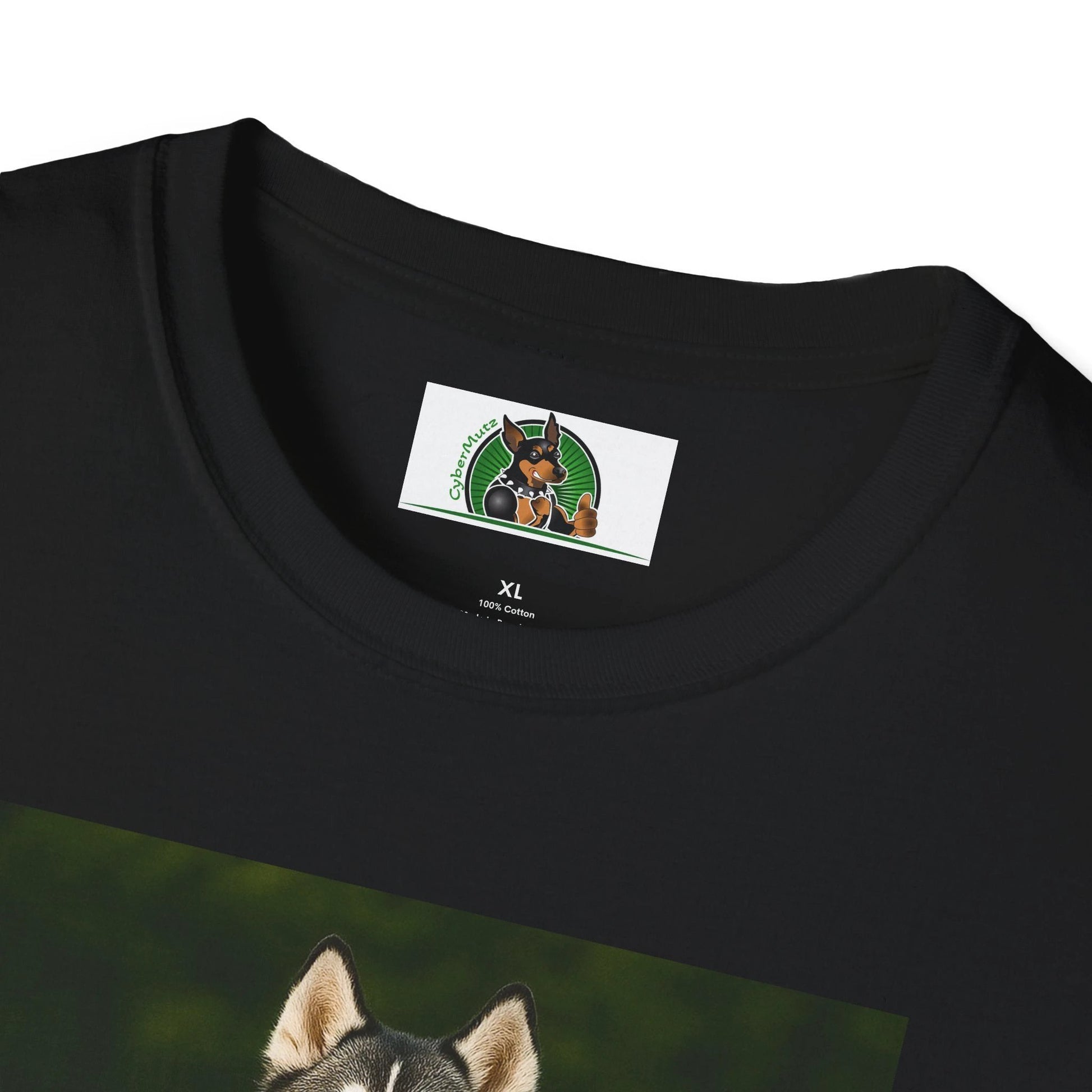 Husky Football T-Shirt — Sports Dog Tee T-Shirt Printify