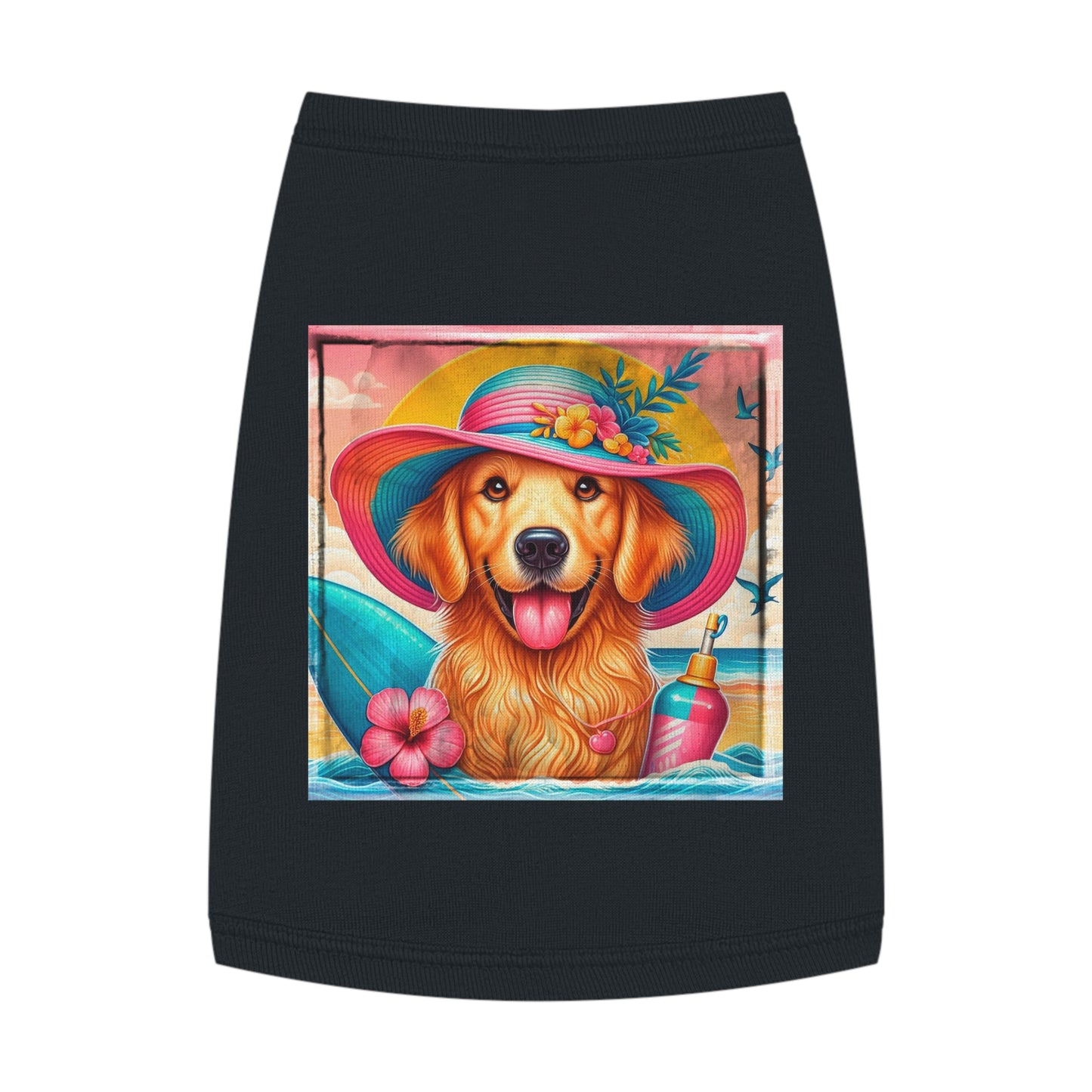 Golden Retriever pet tank top Pets Printify   