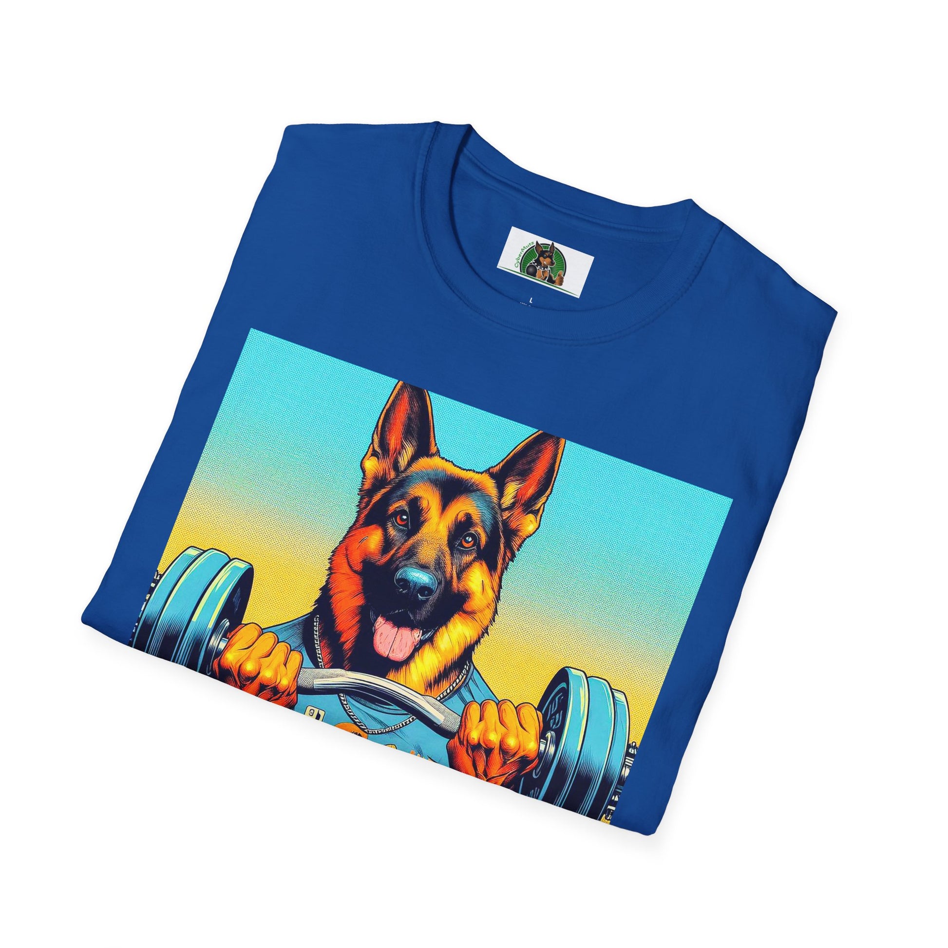 German Shepherd working out T-Shirt Printify