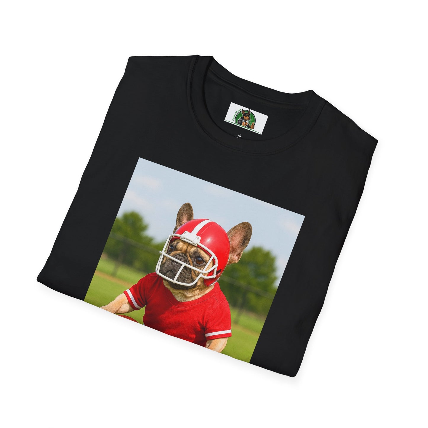 Sports Football French Bulldog T-Shirt T-Shirt Printify
