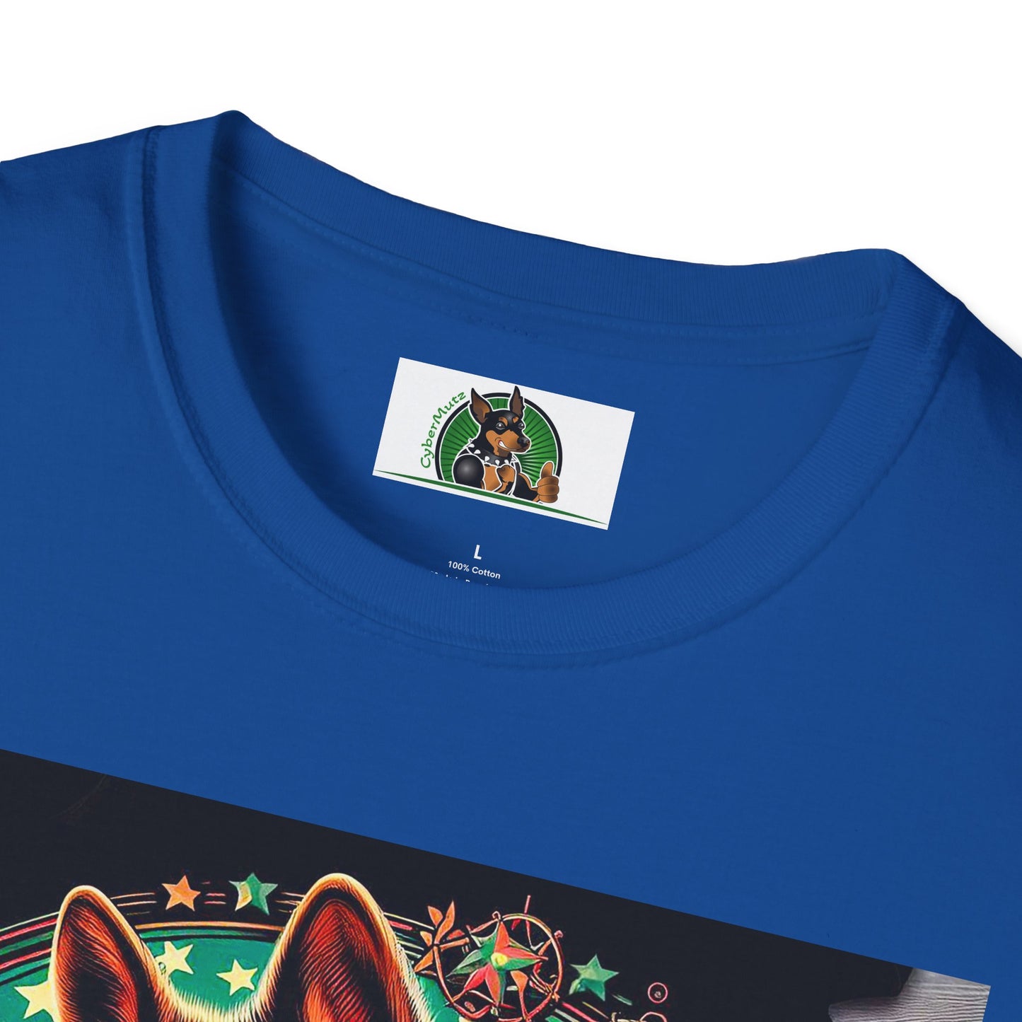 German Shepherd happy boy T-Shirt Printify