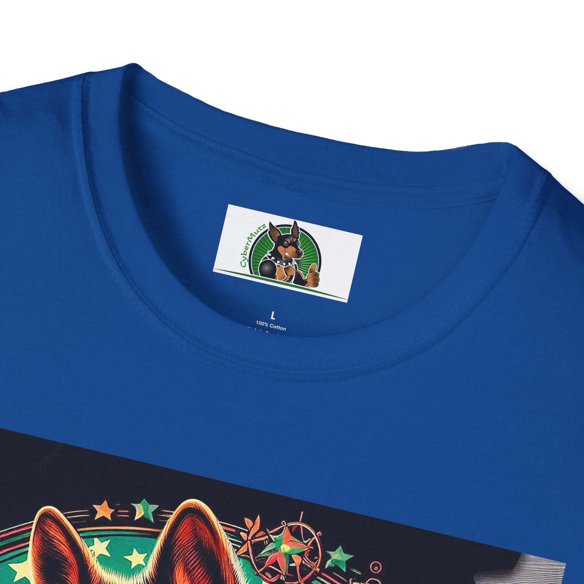 German Shepherd happy boy T-Shirt Printify