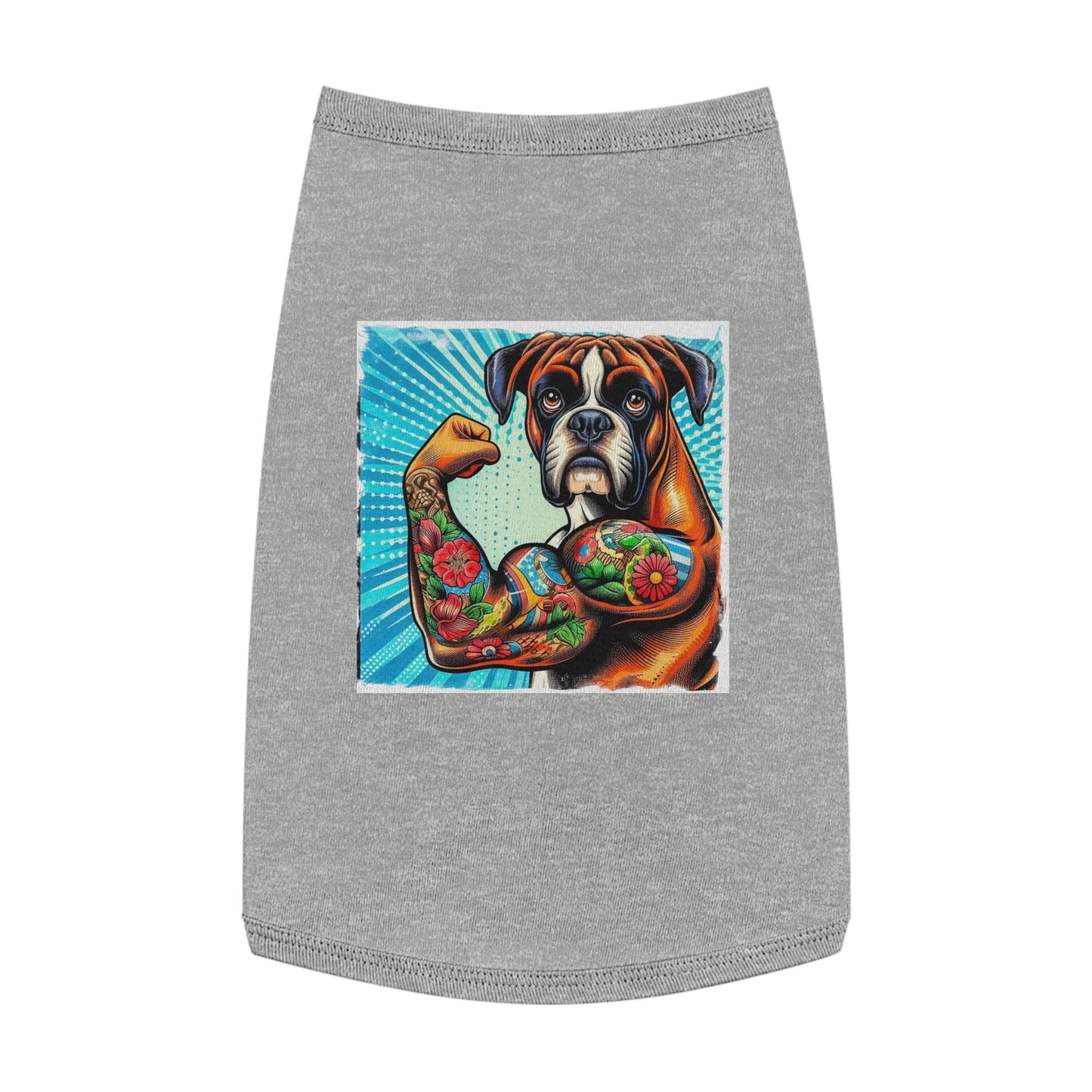 Pet Tank Top Boxer Pets Printify L Heather 