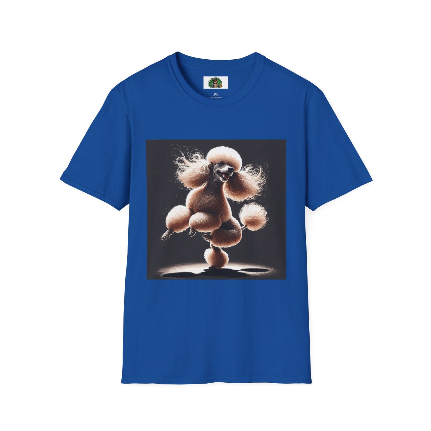 Dancing Poodle T-Shirt - Fun and Playful Animal Lover Top T-Shirt Printify XS Royal