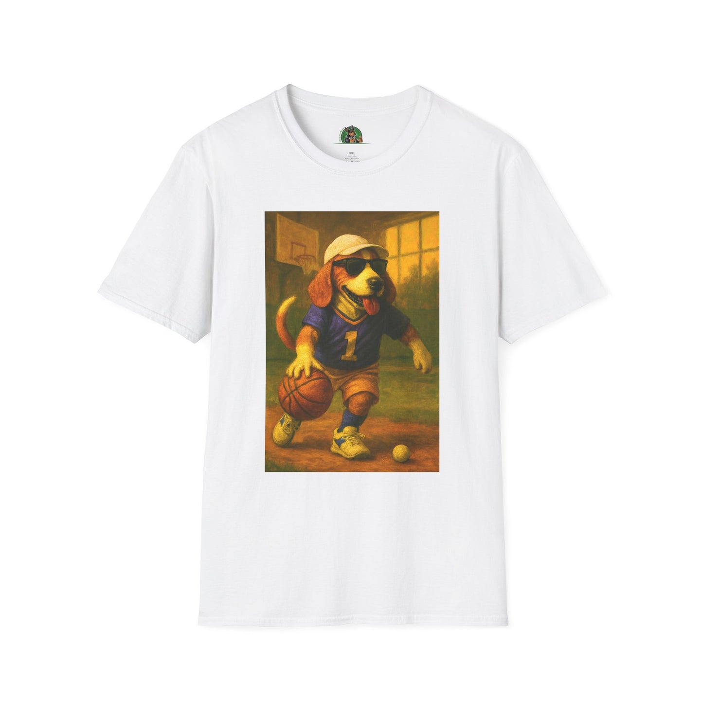 Sports Beagle T-Shirt Basketball T-Shirt Printify White XS