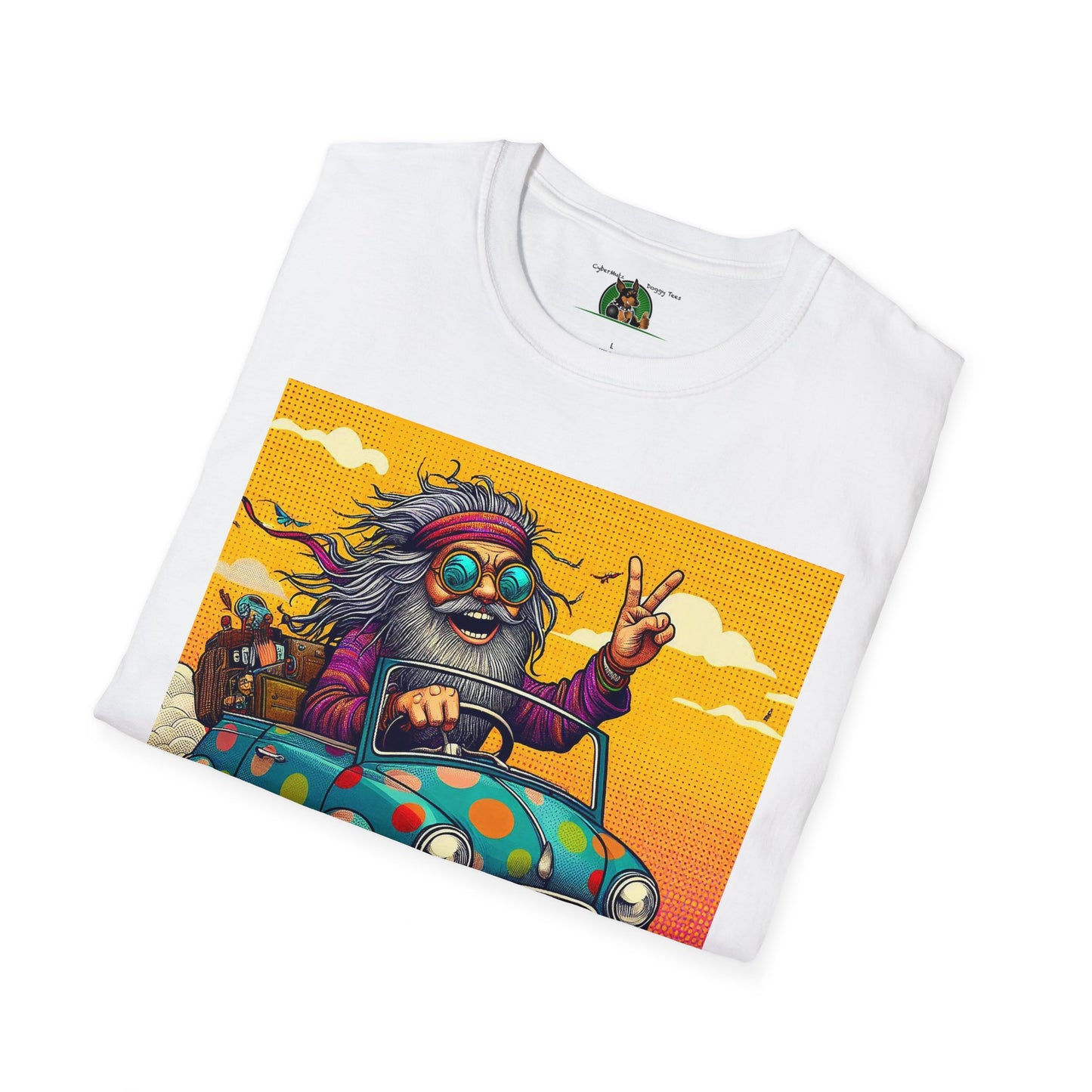 Wacky Dude in a Little Car T-Shirt Printify   