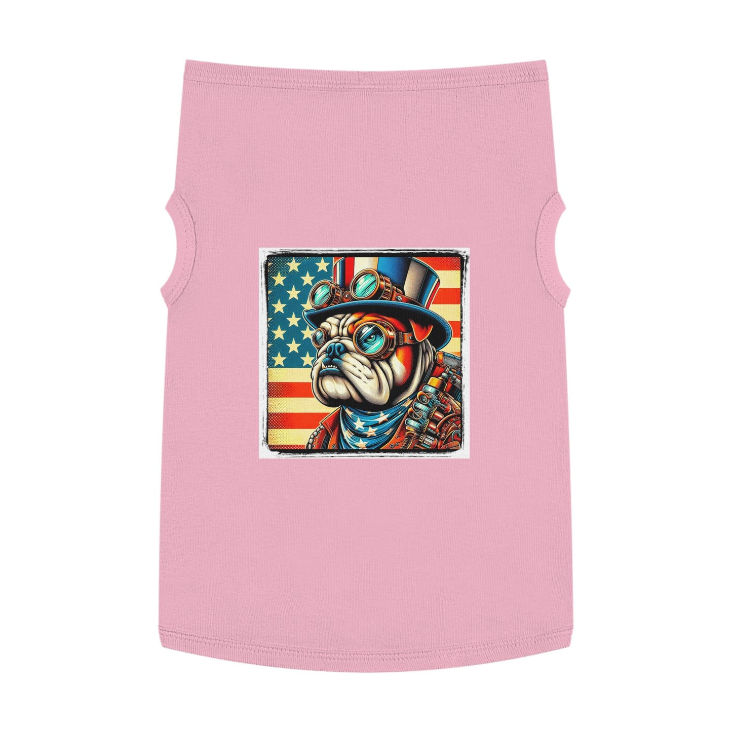 Pet Tank Top Bulldog American steampunk Pets Printify XL Pink