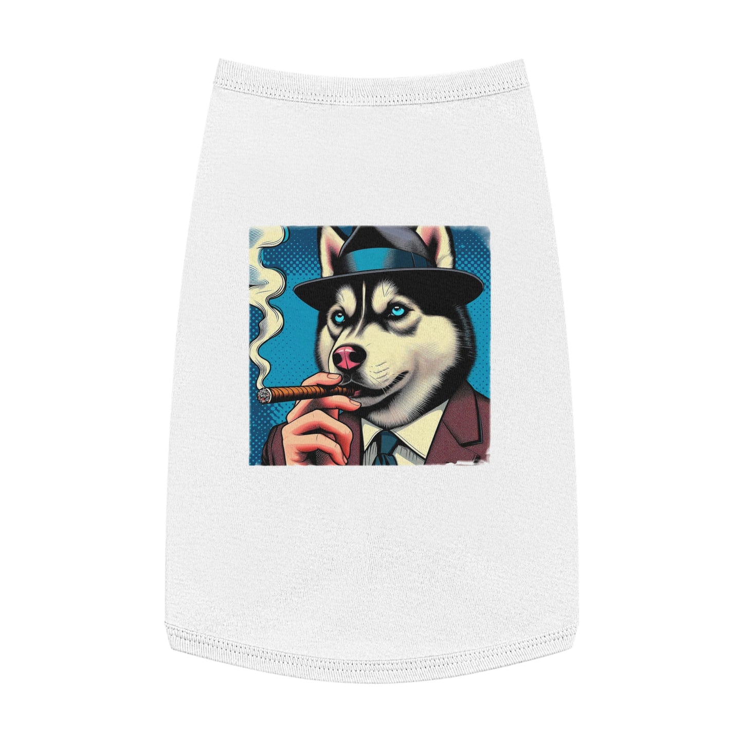 Pet Tank Top Husky Pets Printify L White 