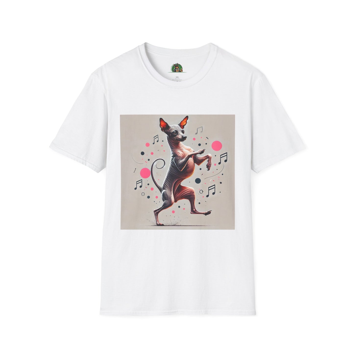 Mexican Hairless Dancing Dog T-Shirt T-Shirt Printify XS White