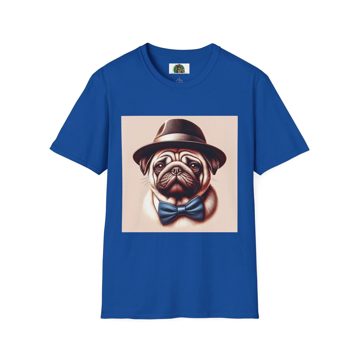 Pug Fedora T-Shirt T-Shirt Printify XS Royal