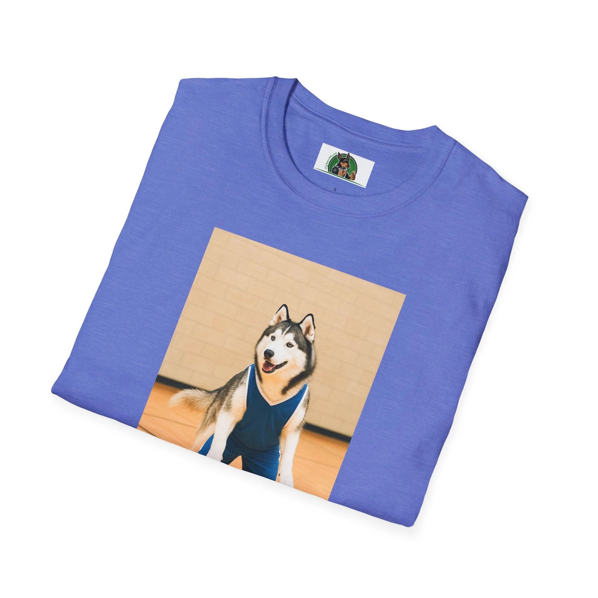 Husky Basketball T-Shirt — Sports Dog Tee by Printify