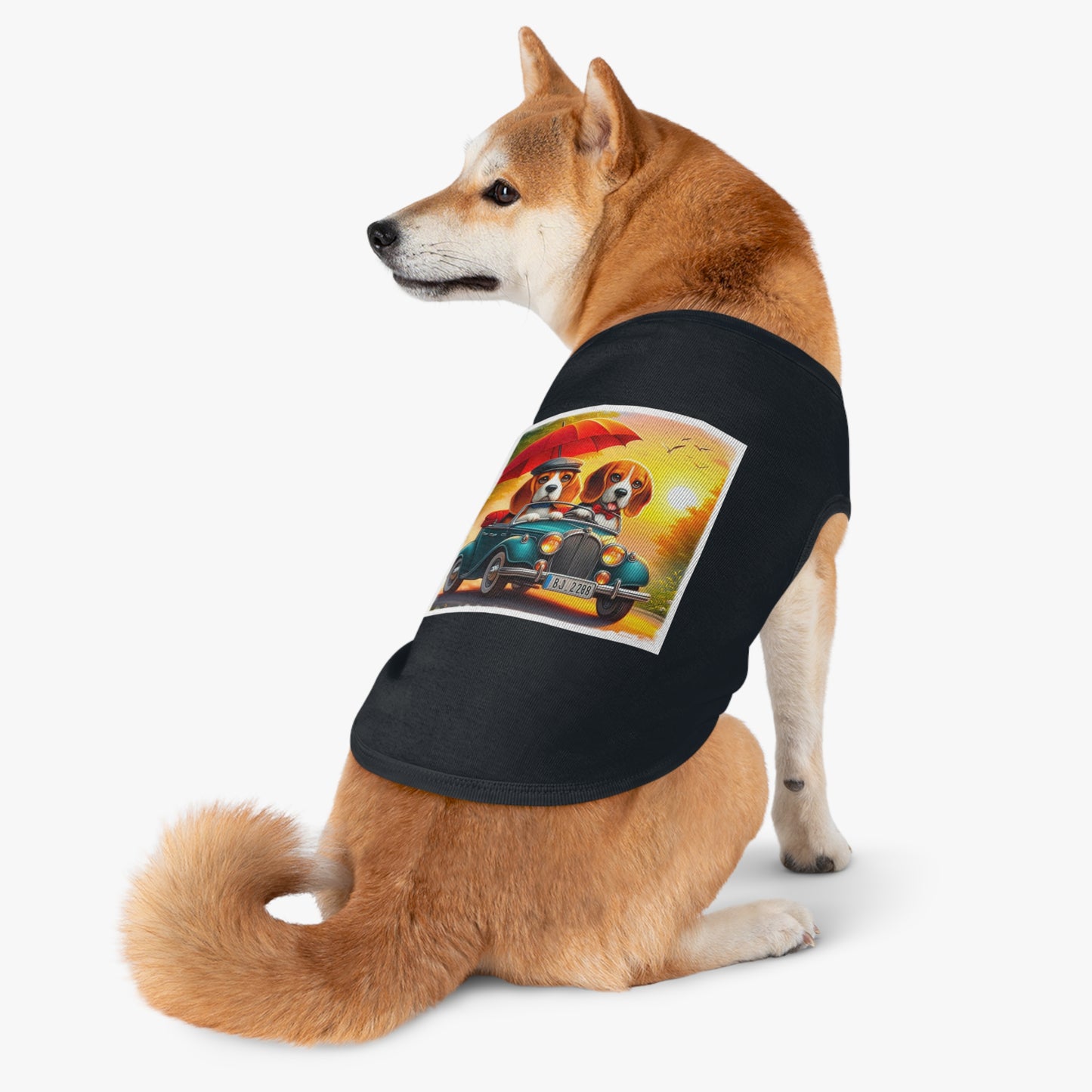 Pet Tank Top Wacky Beagle Dogs In Tiny Car Pets Printify   