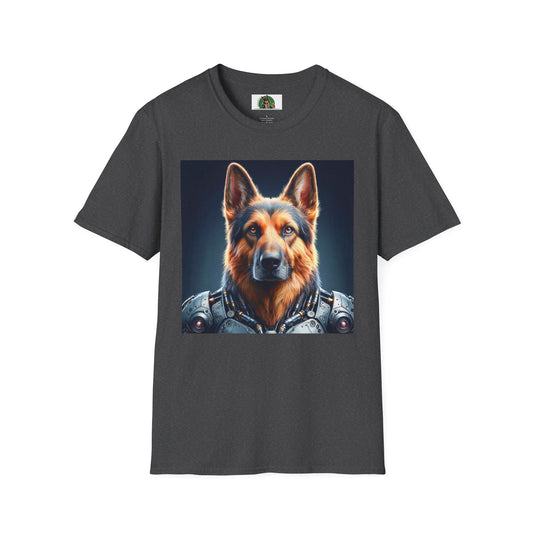 German Shepherd metal warrior shirt T-Shirt Printify Dark Heather S