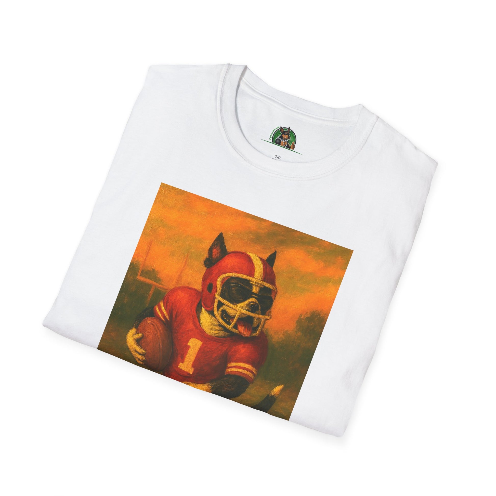 Sports Boston Terrier Football Unisex T-Shirt T-Shirt Printify