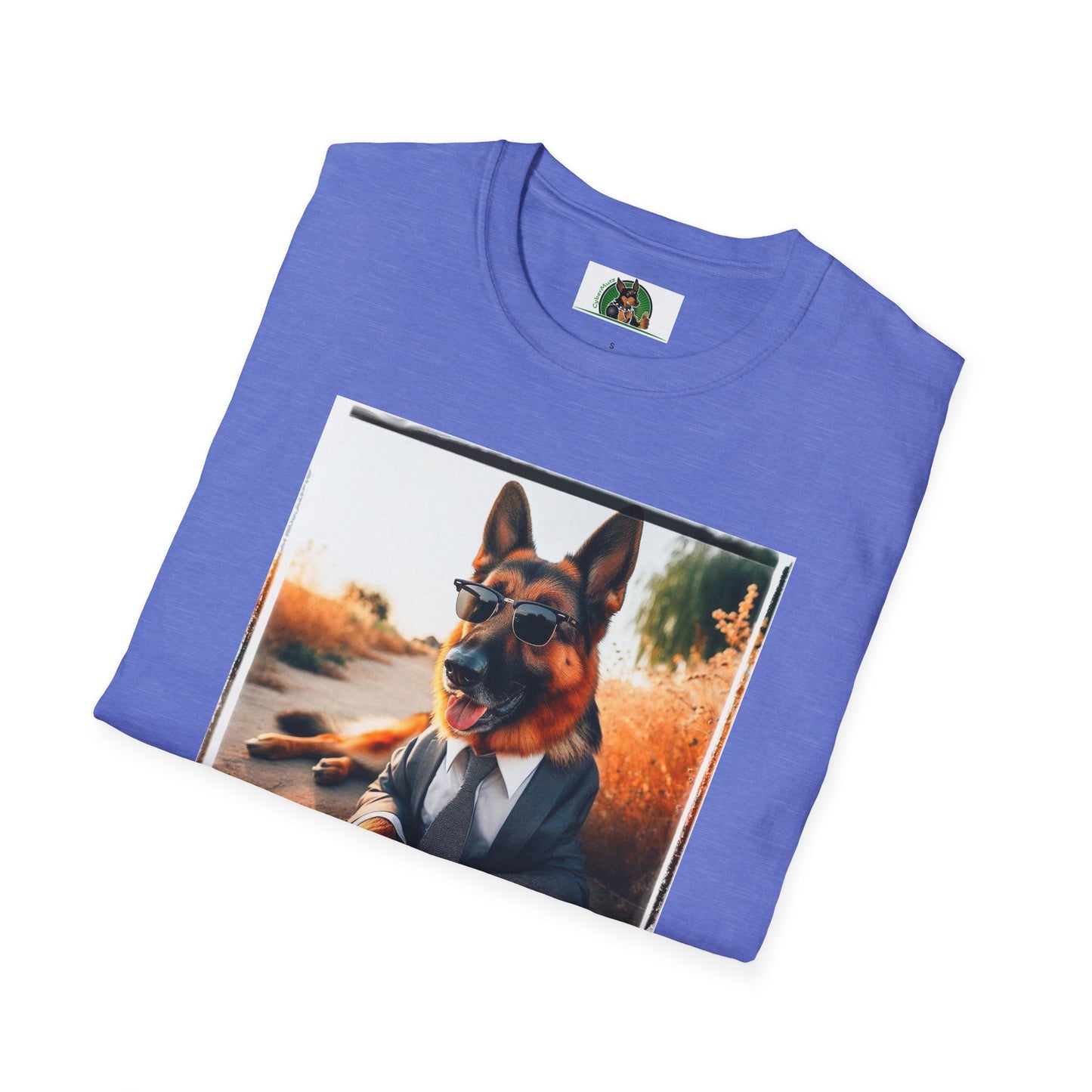 German Shepherd suit and beach