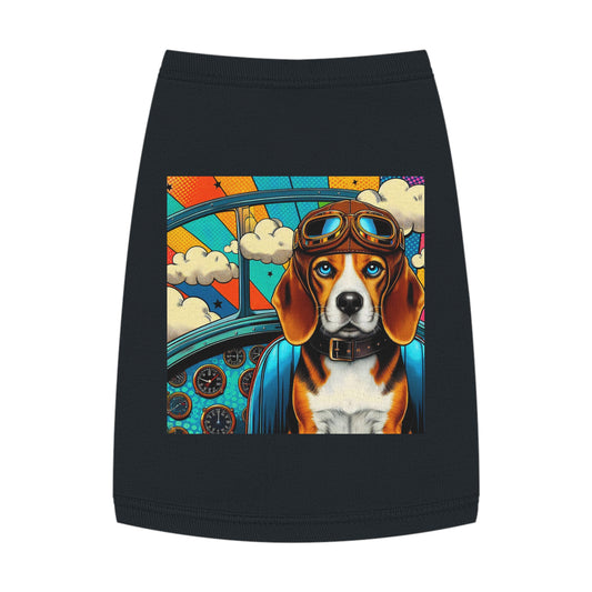 Pet Tank Top Beagle Pilot Dog Pets Printify   