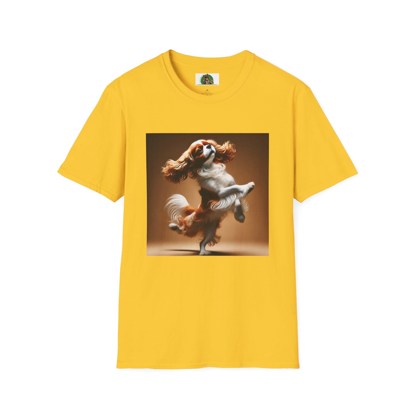 Dog Lover T-Shirt - Dancing Dog Cavalier King Charles Spaniel T-Shirt Printify S Daisy