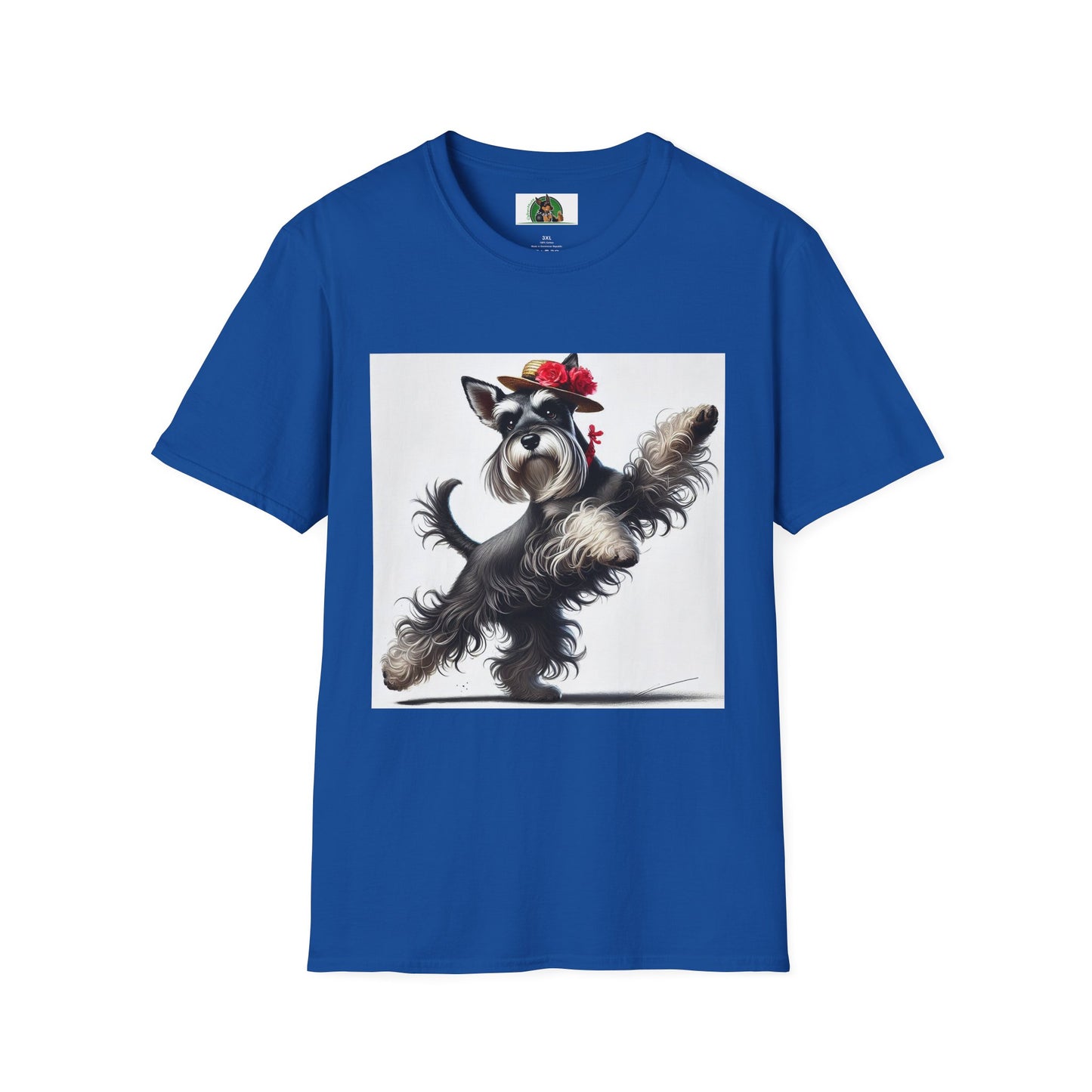 Dancing Miniature Schnauzer T-Shirt T-Shirt Printify XS Royal